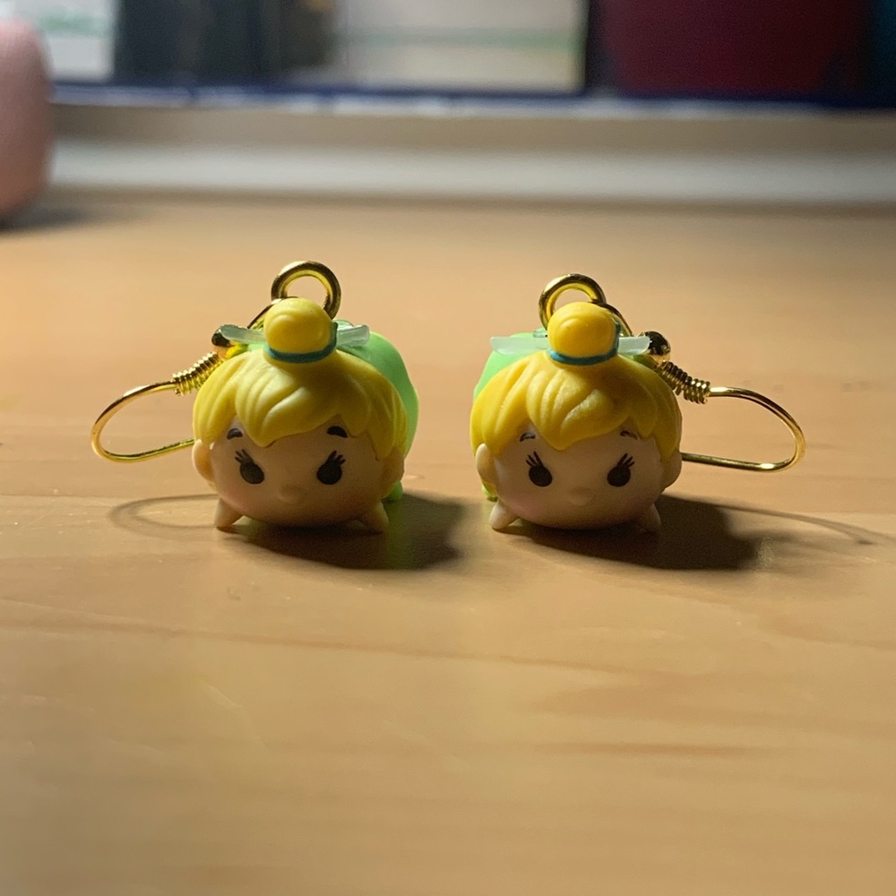 Handmade Tsum Tsum Tinkerbell earrings